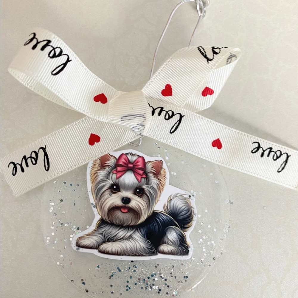 Yorkie Dog Purse Charm or Backpack charm